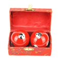 thumbnail image 2 of 2 x Hand Balls Chinese Health Balls with Storage Box Portable Fitness Relaxation Gossip Red, 2 of 9