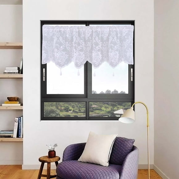 Vrorvz Household Polyester Screen Curtains with Fine Woven Design Universal Rod for Living Spaces and Bedrooms Offering Natural Light and Functional Decor