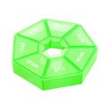 thumbnail image 2 of 2pcs/set Pill Case Plastic 7 Grid 7 grid Tablet Box Portable Storage Tablet Holder Travel Organizer, Green, 2 of 8