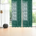 thumbnail image 4 of French Lace Window Curtain Semi Sheer Panel with Elegant Through Bar Design for Classic Interior, 4 of 8