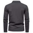 thumbnail image 4 of Chandails pour Femmes Hiver Mode Homme Décontracté Couleur Unie Manches Longues Col Rabattu Chemisiers Chemises Chandail pour Femmes Chandails d'Automne 2024 S-59 Gris Foncé 4TG, 4 of 5