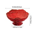 thumbnail image 2 of Plastic Fruit Plate 1Pcs Red Plastic Tall Legged Fruit Bowl Petal Shaped Snack Candy Nut Tray for Coffee Table Rkxzt, 2 of 8