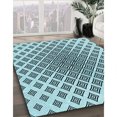 thumbnail image 3 of Ahgly Company Tapis d'Intérieur Lavable à la Machine, Carré, Transitionnel, Bleu Électrique, Tapis de Zone, 3 Pieds Carré, 3 of 7