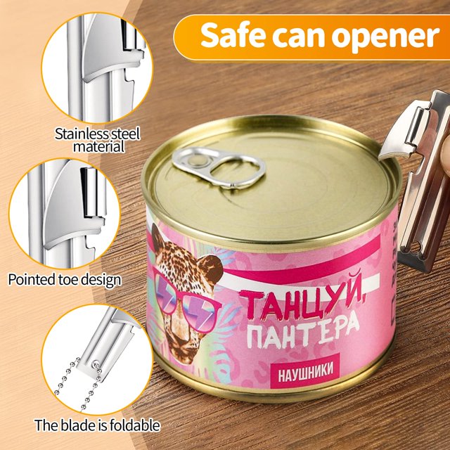 Decodeary 8pieces Tough And Durable Survival Can Opener For Outdoor Adventures Backpack Can Opener Easy 1Set