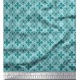 thumbnail image 1 of Soimoi Rayon Crepe Fabric Filigree Damask Decor Fabric Printed Yard 46 Inch Wide, 1 of 3