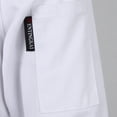 thumbnail image 3 of Retro Chef Jacket Coat Uniform Workwear Waiter Long Sleeve Hotel Kitchen Apparel 3XL White, 3 of 9