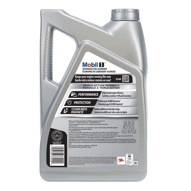Mobil 1™ Advanced Fuel Economy Full Synthetic Motor Oil 0W-30