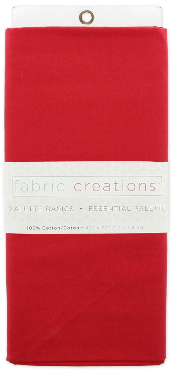 FABRIC CREATIONS 100 % coton Solid Pre-Cut 1.83 m (2 yd) × 1.1 m (1.2 yd) rouge