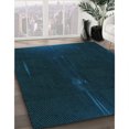thumbnail image 3 of Ahgly Company Tapis d'Intérieur Ronds de Style Transitionnel Lavables à la Machine, Vert Sarcelle, 3 Pieds Rond, 3 of 7