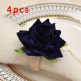 thumbnail image 2 of Sales Today Clearance! 4PCS Rose Flower Napkin Rings, Artificial Flower Napkin Holders, Serviette Buckles for Table Setting, Wedding Party Decor, Elegant Dinnerware Accessories, 2 of 2