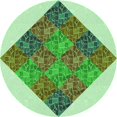 thumbnail image 1 of Ahgly Company Tapis de Zone Rond Vert Transitionnel pour Intérieur Lavable à la Machine, 6 Pieds Rond, 1 of 7