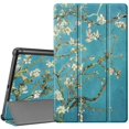 thumbnail image 1 of Case for Samsung Galaxy Tab A 10.1 T510 / T515 2019 - Ultra Slim Superlight Synthetic Leather Protective Case with Stand Function for Samsung Galaxy Tab A 10.1 Inch 2019 Tablet, Almond Blossoms, 1 of 7