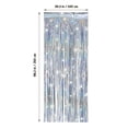 thumbnail image 3 of CIMAXIC Frange Argentée 4 Pcs Toiles de Fond Frangées Frange Argentée Rideaux de Fond de Fête Frange en Feuille Argentée Rideau à Frange Rubans Décorations de Fête,98.43"X39.37"X0.04 Pouces, 3 of 5