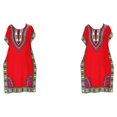thumbnail image 1 of maskred Robe de Vacances de Plage Mode Femmes Boho Ethnique Élégante Robe en Vrac Rouge 2Set, 1 of 6