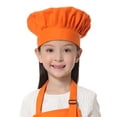 thumbnail image 2 of TOPTIE Chef Hat for Kid & Adult, Cotton Elastic Adjustable Kitchen Cooking Baking Hat-Orange-M, 2 of 7