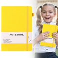 thumbnail image 1 of Blekii A5 Hardcover Lined Journal – 200 Pages (100 GSM), Medium Size for Work, School & Note-Taking Simple horizontal line notebook yellow, 1 of 8