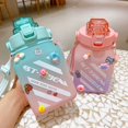 thumbnail image 3 of MesaSe 1.5L Creative Candy Jar Square Plastic Water Bottle With Straw Large Capacity Gradient Color Student Portable Outdoor Water Cups, 3 of 9