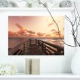 thumbnail image 1 of Promenade sur la Plage Quai en Bois - Impression sur Toile Pont Maritime, 1 of 3