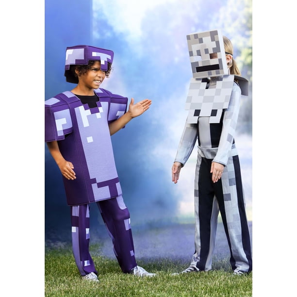 Costume Minecraft – Armure Diamant Officielle, Déguisement Enfant Bleu Et Blanc, Dès 3 Ans, Cadeau Magique