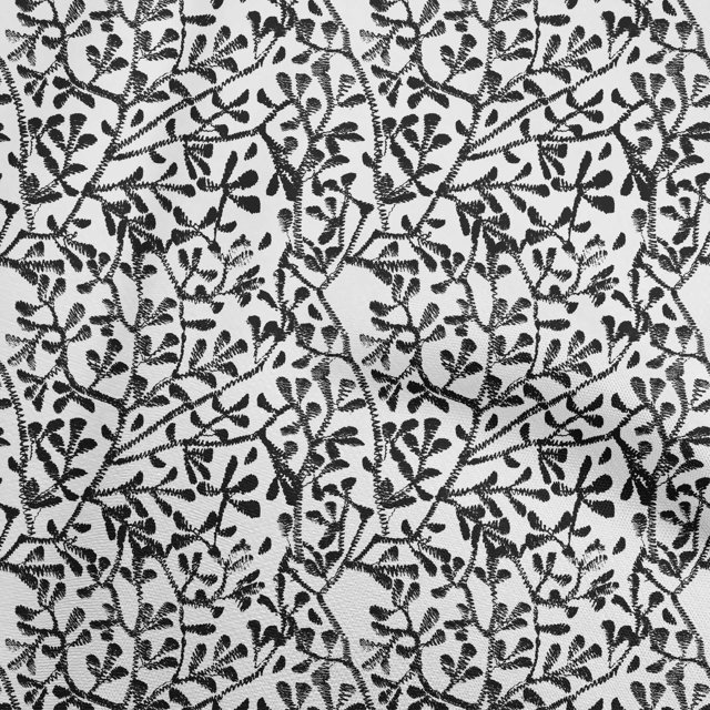 oneOone Cotton Poplin White Fabric Asian Block Sewing Craft Projects Fabric Prints By Yard 42 Inch Wide