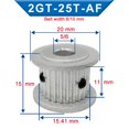 thumbnail image 3 of GT2 Timing Pulley 25 Teeth Inner Bore 5/6 mm Aluminum pulley wheel width 7/11 mm Match With 6/10 mm Timing Belt For 3D Printers ,Work Smooth and Silent, 3 of 6