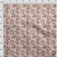 thumbnail image 4 of oneOone Polyester Spandex Light Brown Fabric Asian Floral Sewing Craft Projects Fabric Prints By Yard 56 Inch Wide, 4 of 4