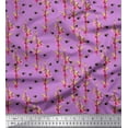 thumbnail image 1 of Soimoi Silk Fabric Leaves,Floral & Honey Bee Insects Printed Fabric 1 Yard 42 Inch Wide, 1 of 3
