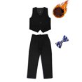 thumbnail image 1 of KYAIGUO Ensemble de Costume Gentleman pour Garçons 5-16T, 3 Pcs, Tenue Formelle pour Tout-Petits Automne Hiver, Pantalon Habillé, Gilet Ajusté avec Nœud Papillon, 1 of 8