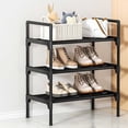 thumbnail image 1 of pstuiky 3-Tier Heavy Duty Metal Shoe Rack Stackable Shoe Organizer & Storage Shelf 45X26X56Cm Freestanding Design for Closet, Entryway, Hallway, Bedroom, 1 of 6
