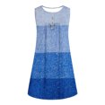 thumbnail image 4 of BEFOKA Robe pour Femme Grande Taille, Liquidation de Robes d'Été pour Femmes, Robe Sans Manches à Encolure Ronde pour Femme, Imprimée Fragmentée de Couleurs, à Boutons, à Enfiler, 4 of 5