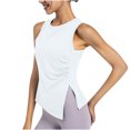 thumbnail image 1 of AherBiu Débardeurs d'Entraînement pour Femmes, Col Ras du Cou Fendu, Sans Manches, Légers, à Séchage Rapide, T-Shirts, 1 of 6