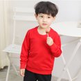 thumbnail image 1 of LSLJS Toddler Baby Boy Girl Fleece Pullover Sweatshirt Solid Color Crewneck Blouse Shirt Tops Warm Fall Winter Clothes, 1 of 5