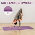 thumbnail image 2 of Fitvids 1/2" Thick High Density Exercise Yoga Mat, Carrying Strap, Taro Purple, 2 of 7