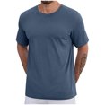 thumbnail image 2 of Gspmoly T-Shirts pour Hommes, T-Shirts de Sport pour Hommes de Couleur Unie Décontractés à Manches Courtes à Col Rond, Hauts pour Sortir jusqu'à 60 % de Rabais, 2 of 4
