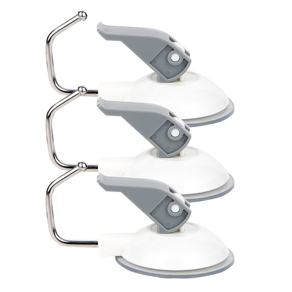 KAKOWELY 3pcs Heavy Duty Suction Cup Hooks for Kitchen Bathroom and Living Room,3.15"X2.13"X1.38"