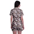 thumbnail image 4 of Moomaya Ensemble de Pyjama en Coton pour Femmes, Chemise de Nuit à Col Cranté à Manches Courtes, 4 of 6