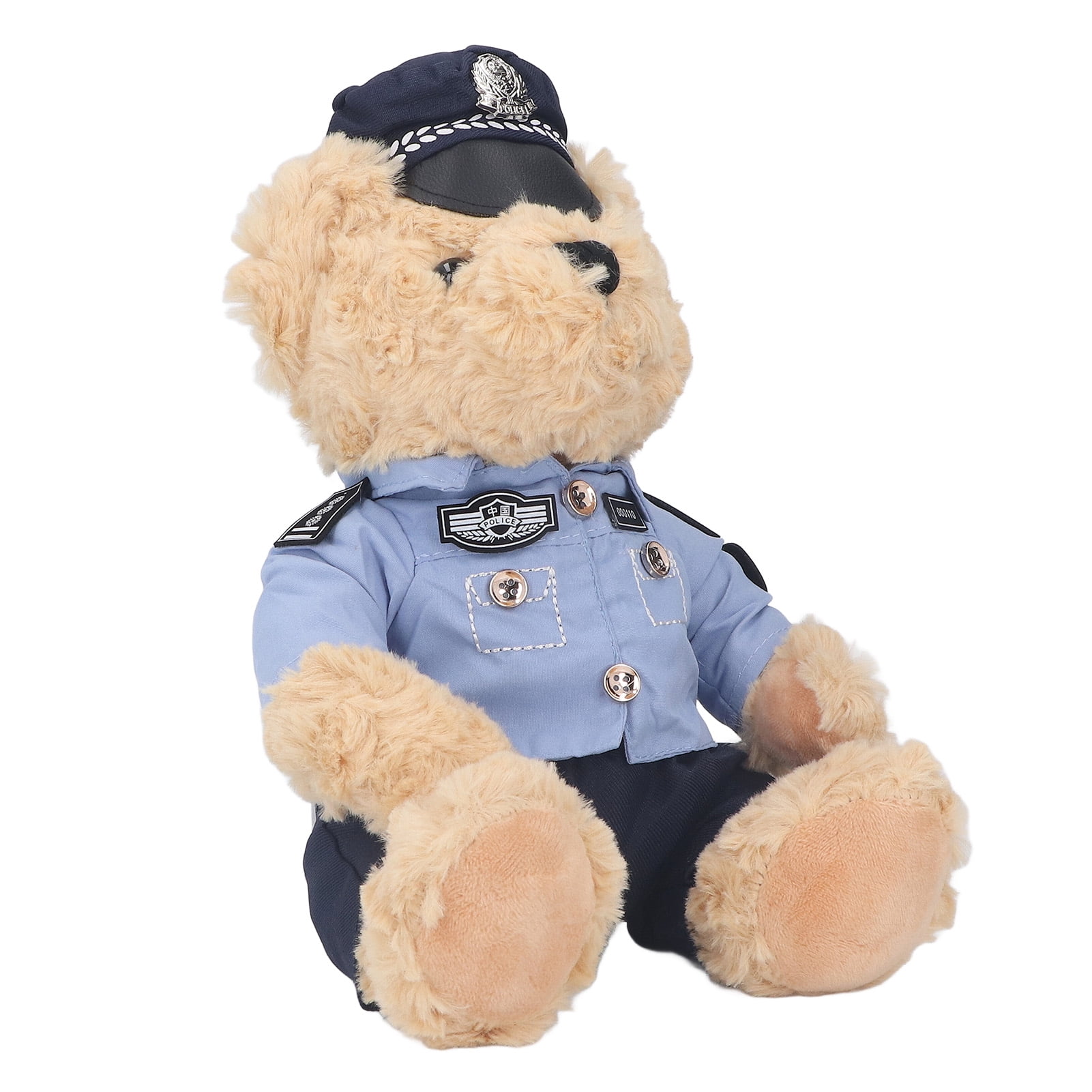 Officer Teddy Bear, Soft Plush Bear Toy Stuffed Animal Long Lasting Use Bear Cop Uniform Ages 1 And Up Gifts For Kids Boy Girls Holiday Valentine's Day