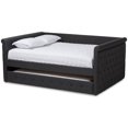 thumbnail image 1 of Baxton Studio Alena Tufted Daybed with Trundle Kids Dark Grey, 1 of 11