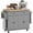 Grey, variant on HOMCOM Modern Rolling Kitchen Island Cart with Drawers, Cream White
