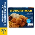 thumbnail image 1 of Hungry-Man Frozen Jumbo Popcorn Chicken Croquettes Frozen Dinner, With Potatoes, BBQ Sauce and Corn, 26g of Protein, Frozen Meal, 397g, 1 of 7