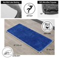 thumbnail image 3 of Tapis de Couloir de Bain Double Lavabo en Microfibre Polyester Bleu Royal - 48 Pouces L x 20 Pouces L, 3 of 6
