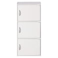 thumbnail image 2 of Hodedah Armoire de Rangement Polyvalente Fermée à 3 Portes pour la Maison et le Bureau, Blanc, 2 of 7