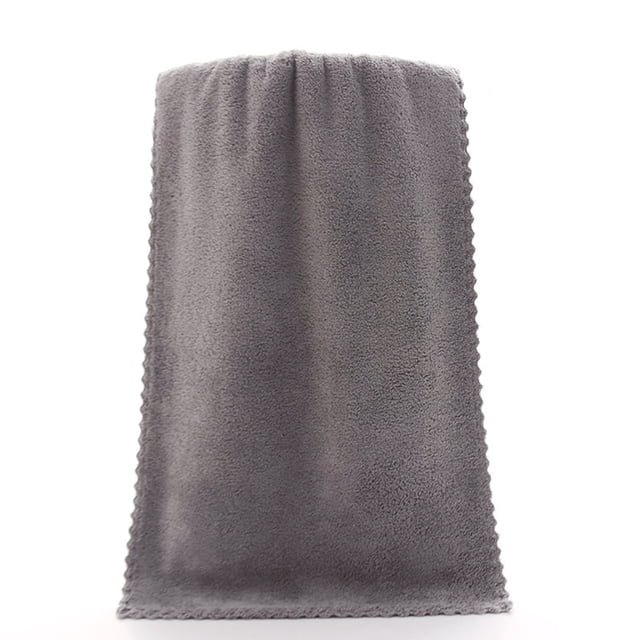Bigersell Bathroom Towels 75 x 35 cm Solid Microfiber Soft Plush Bath Towels Super Absorbent Face Towels Rectangular Bathing Shower Towels Quick Dry Hand Bath Towels J