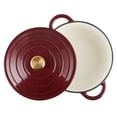 thumbnail image 2 of 3.5 Litre Kitchen Star Cast Iron Dutch Oven 24cm, MERLOT, 2 of 6