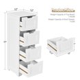thumbnail image 2 of Gymax Bathroom Floor Cabinet Free-Standing Side Storage Organizer w/ 4 Drawers, 2 of 10