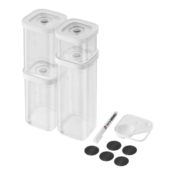 ZWILLING Fresh & Save Ensemble de Cubes, S / 6 Pcs Transparent-Blanc