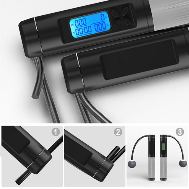 serony Automatic Electric Jump Rope with Cordless and Corded Mode for Gym Office Home Fitness