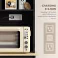 thumbnail image 4 of HOMCOM Kitchen Pantry Cabinet, Storage Cabinet w/ Charging Station, Black, 4 of 10