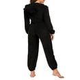 thumbnail image 4 of Combinaison en Peluche pour Femmes Pyjama d'Hiver à Fermeture Éclair Col Haut Chaud, 4 of 4