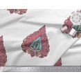 thumbnail image 2 of Soimoi Poly Georgette Fabric Leaves & Floral Block Print Fabric by The Yard 42 Inch Wide, 2 of 3